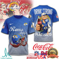 Los Angeles Rams x Coca Cola Popeye “Drink Strong Play Hard” T Shirt - Limotees LLC