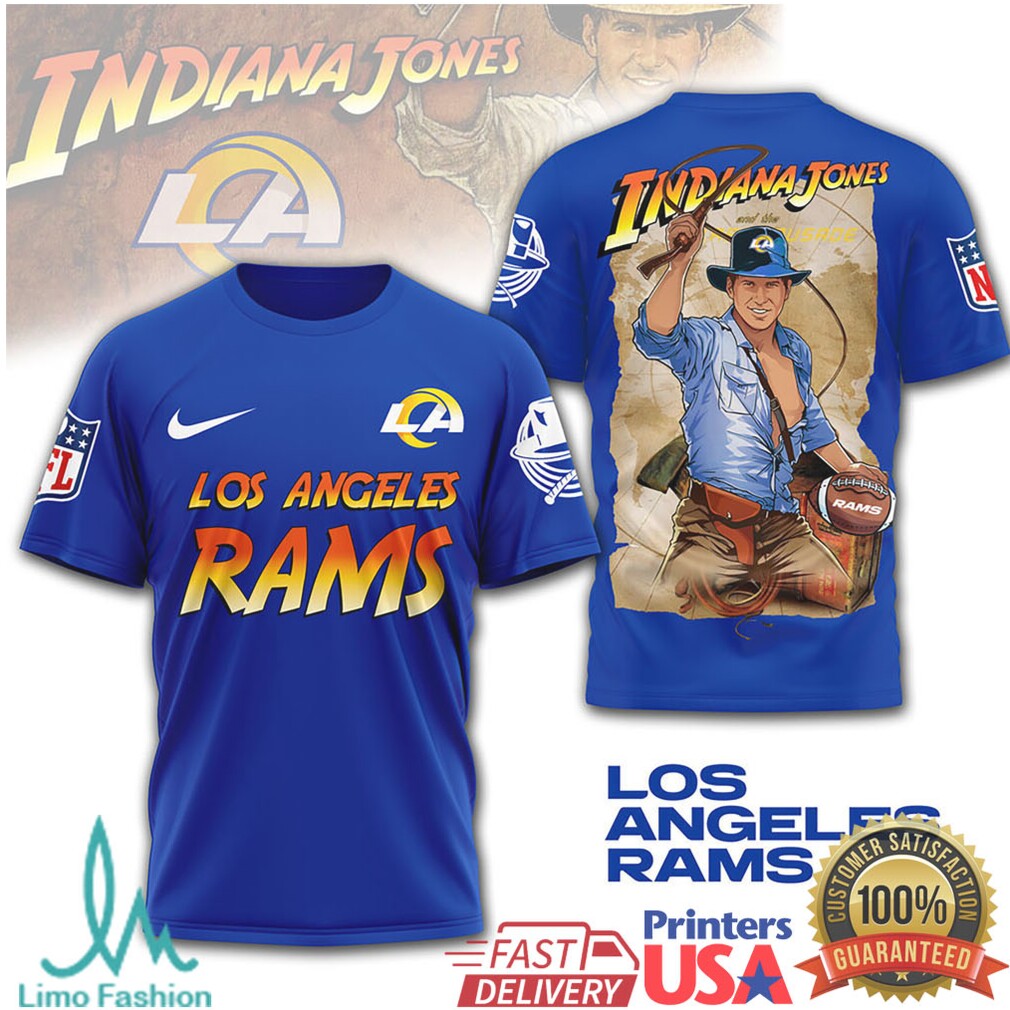 Los Angeles Rams x Indiana Jones Classic Cinema NFL Fan Apparel T Shirt - Limotees LLC