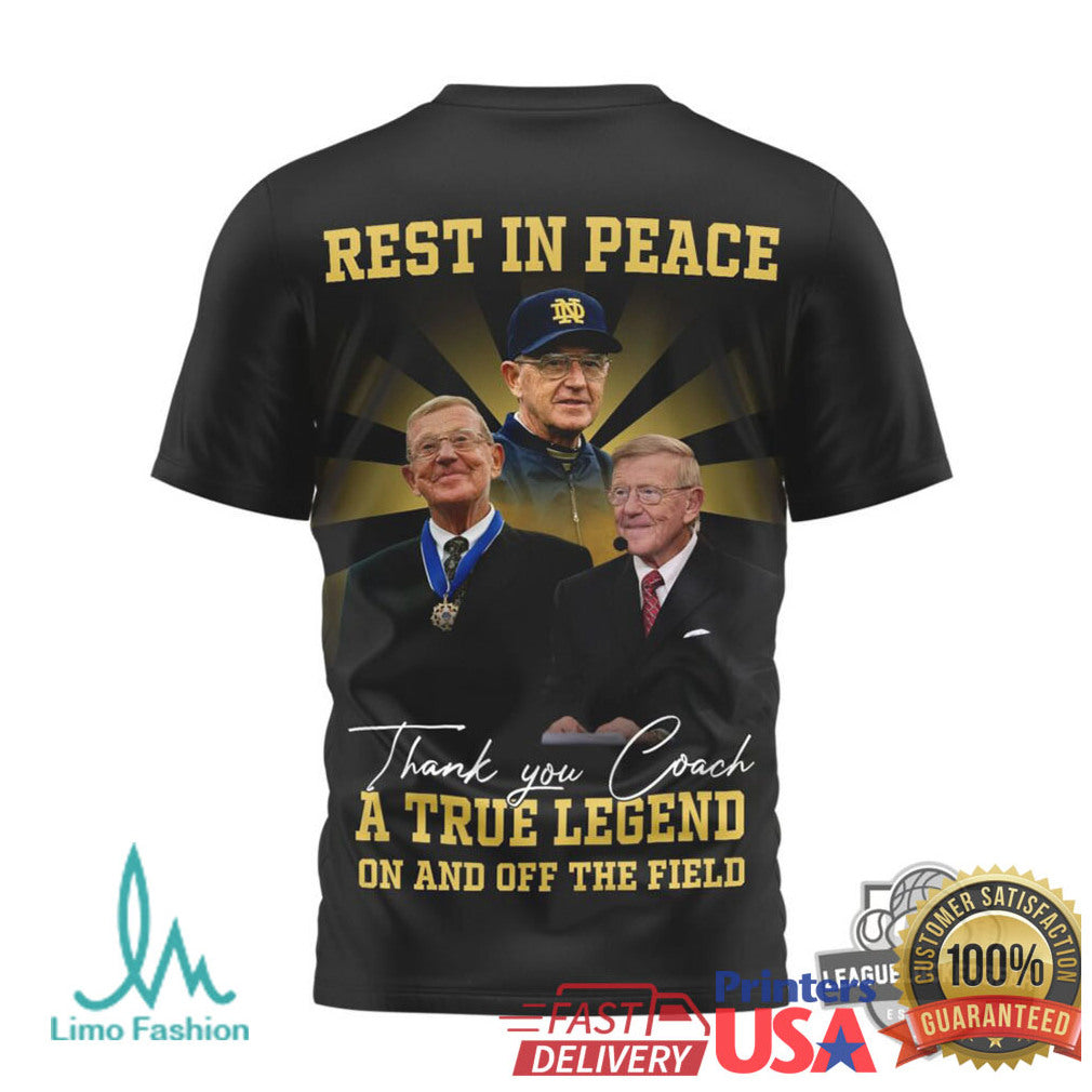 Lou Holtz Memorial T Shirt Legend Coach 1937 2026 Tribute T Shirt