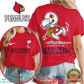 Louisville Cardinals Snoopy Peanuts Football Graphic T Shirt - Limotees LLC