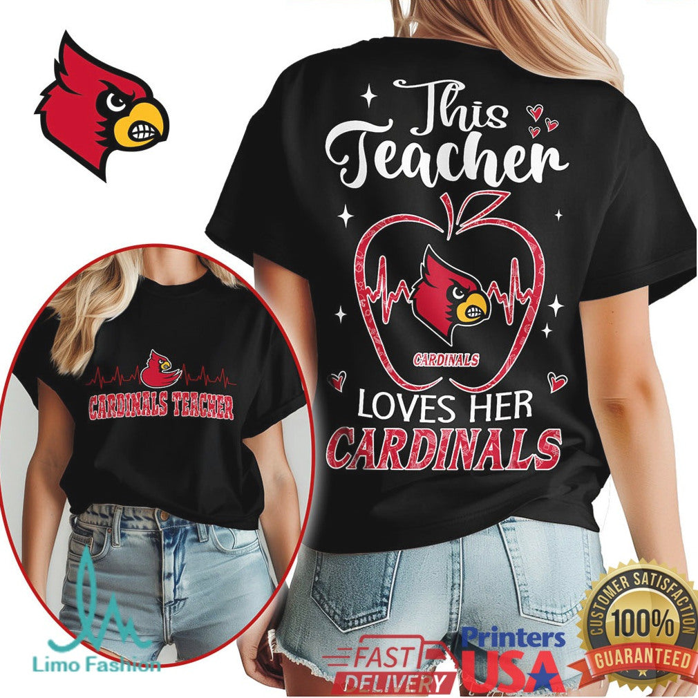 Louisville Cardinals This Teacher Loves Her Cardinals T Shirt