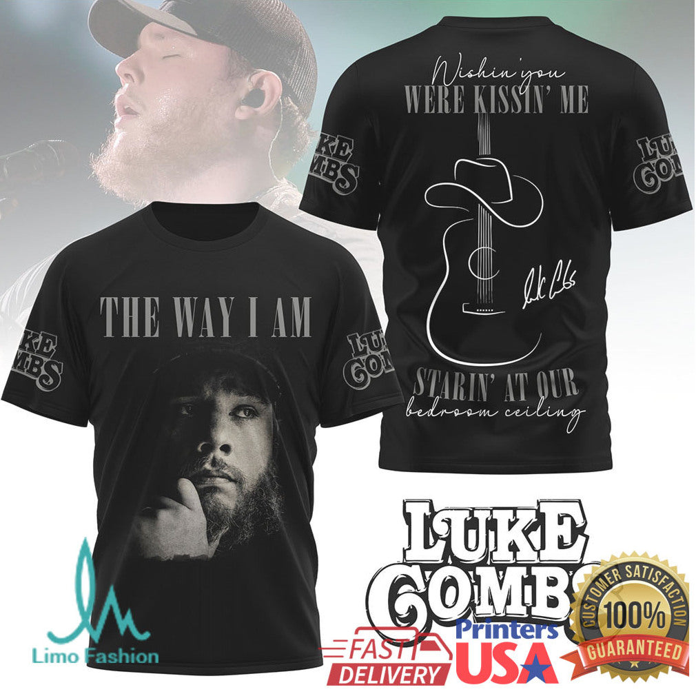 Luke Combs The Way I Am Country Music Lyric Signature Black T Shirt - Limotees LLC