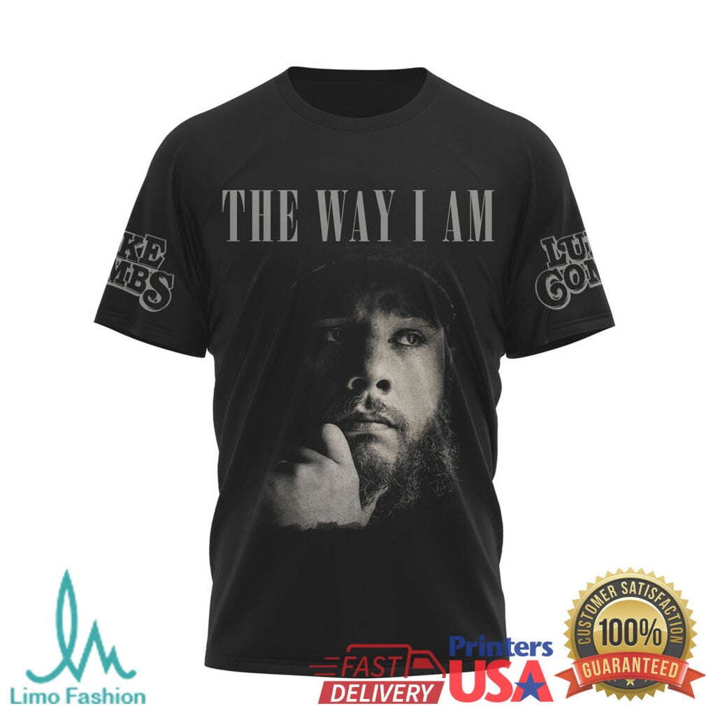 Luke Combs The Way I Am Country Music Lyric Signature Black T Shirt - Limotees LLC