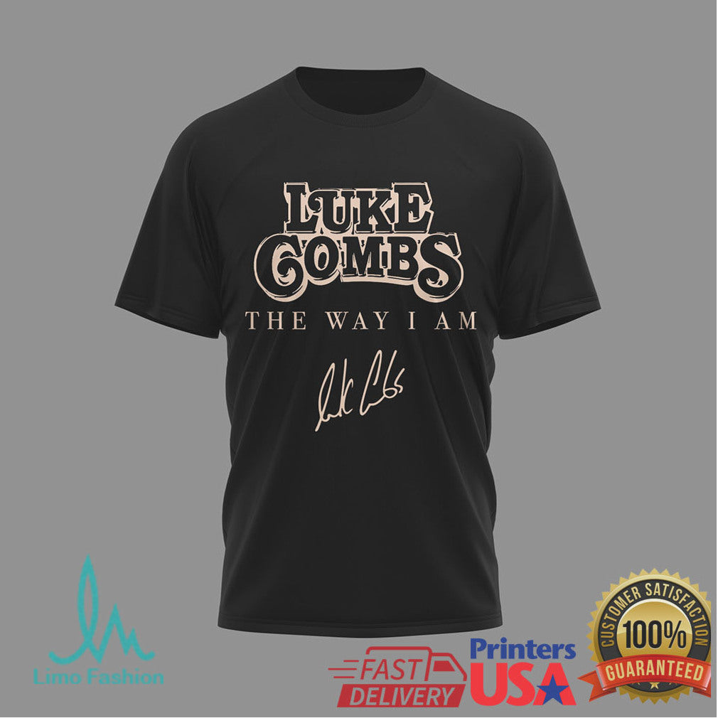 Luke Combs The Way I Am Signature Portrait Two Sided T Shirt - Limotees LLC
