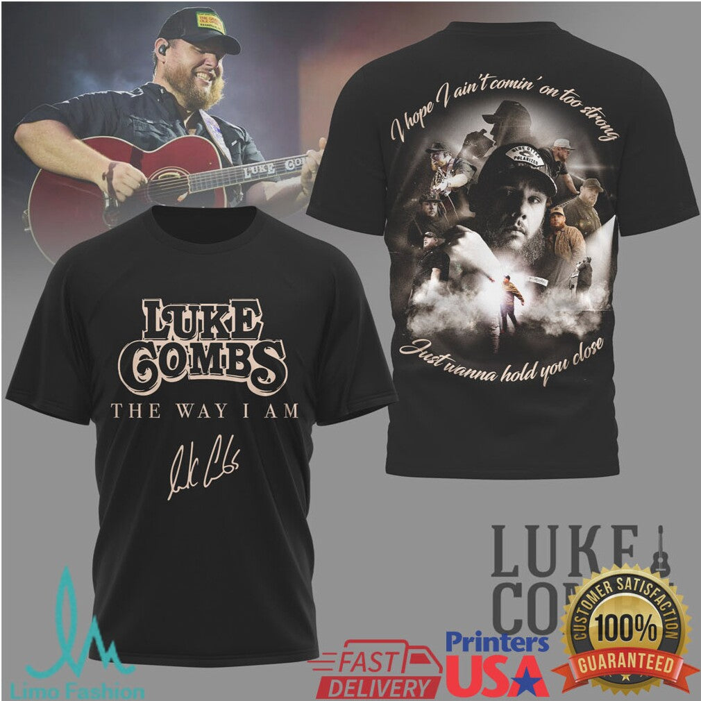 Luke Combs The Way I Am Signature Portrait Two Sided T Shirt - Limotees LLC