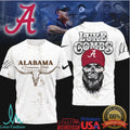Luke Combs x Alabama Crimson Tide Skull Longhorn Country T Shirt - Limotees LLC