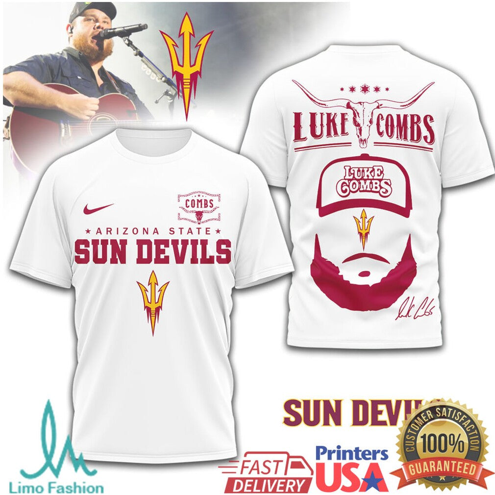 Luke Combs x Arizona State Sun Devils Country Music Fan T Shirt - Limotees LLC