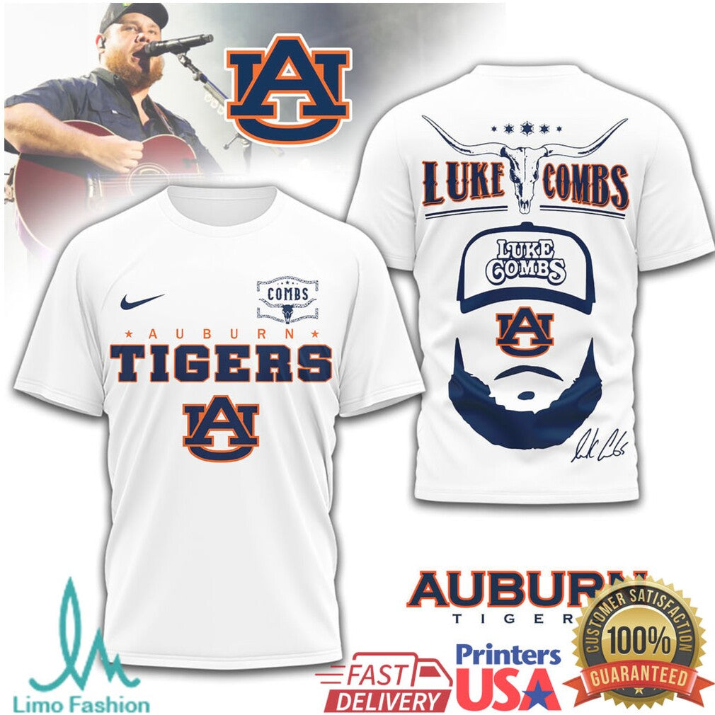 Luke Combs x Auburn Tigers NCAA Graphic Performance T Shirt - Limotees LLC