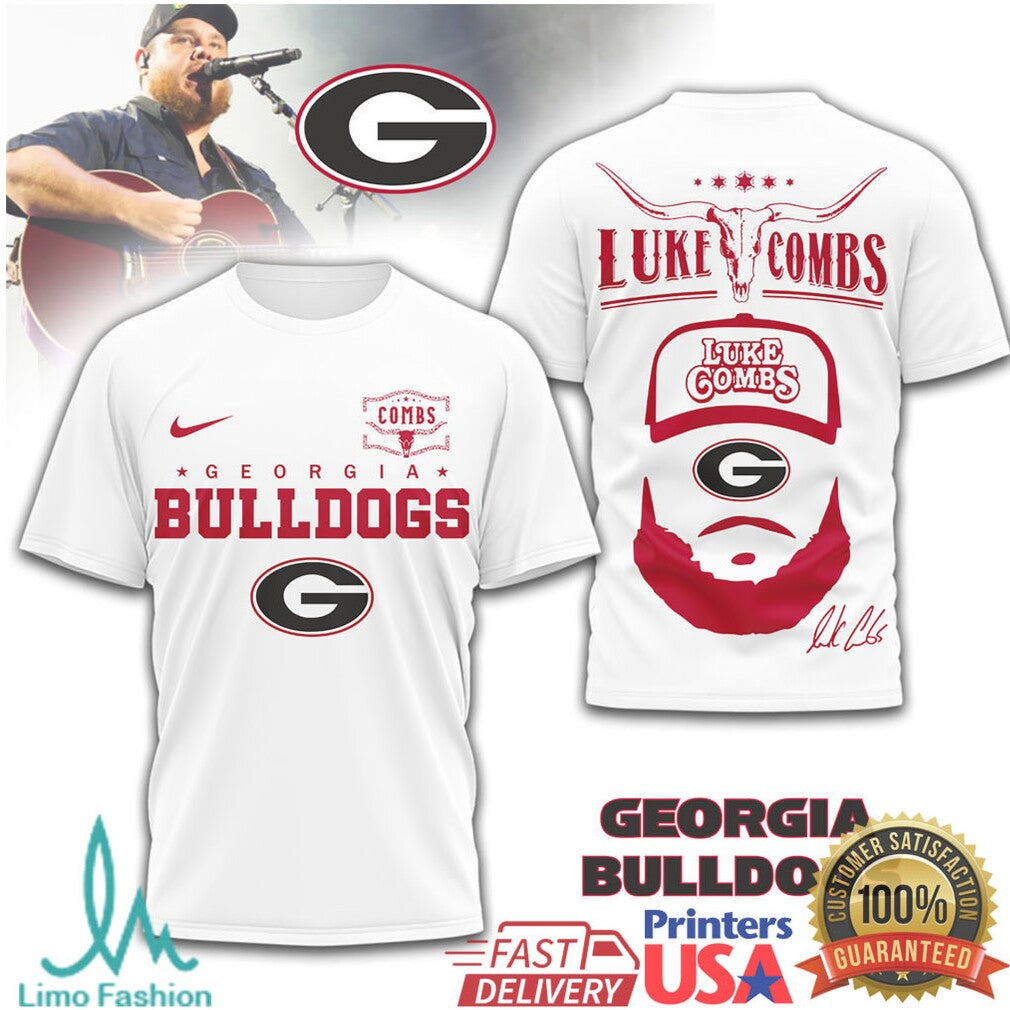 Luke Combs x Georgia Bulldogs NCAA Football Fan T Shirt - Limotees LLC