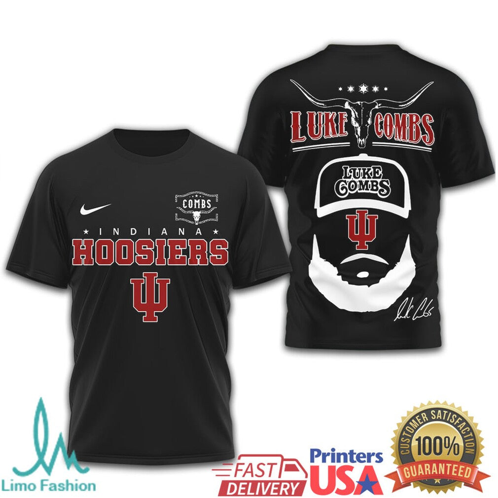 Luke Combs x Indiana Hoosiers Signature Country Fan T Shirt - Limotees LLC