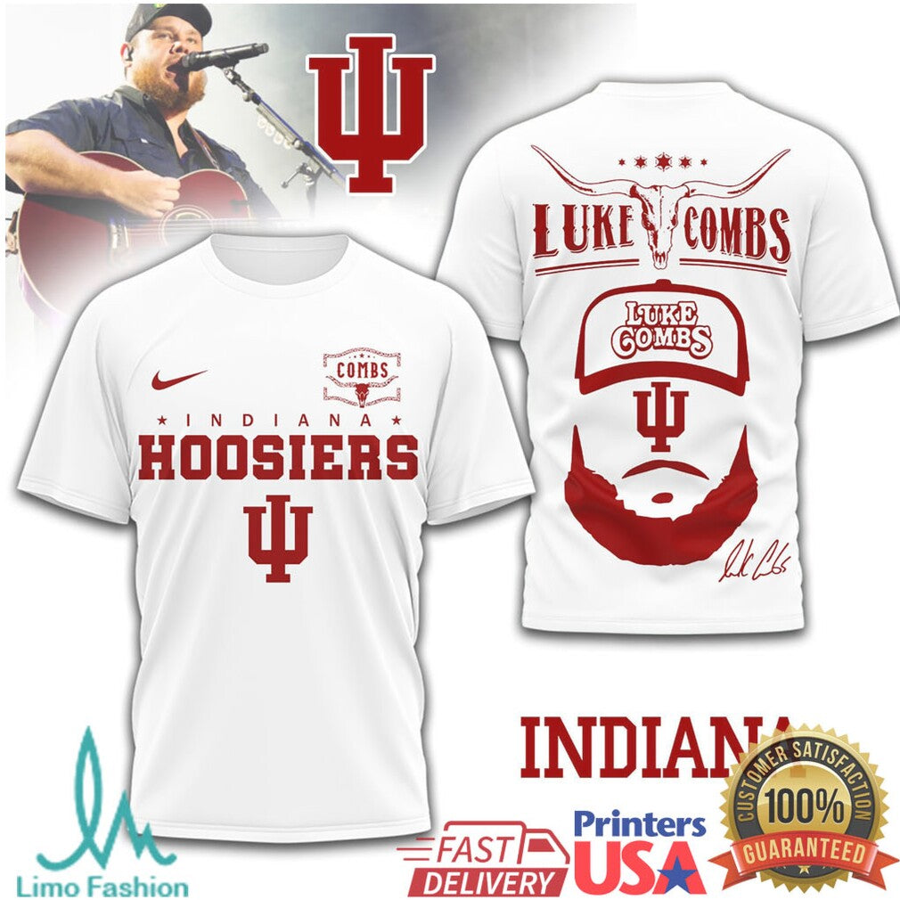 Luke Combs x Indiana Hoosiers Signature Country Fan T Shirt - Limotees LLC