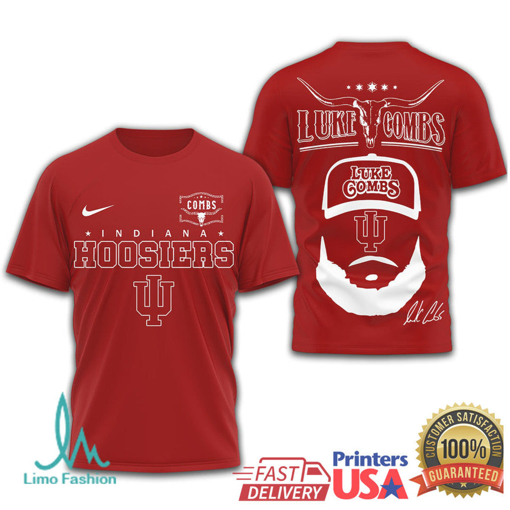 Luke Combs x Indiana Hoosiers Signature Country Fan T Shirt - Limotees LLC