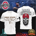 Luke Combs x Ohio State Buckeyes Skull Longhorn Graphic T Shirt - Limotees LLC