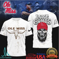 Luke Combs x Ole Miss Rebels Longhorn Skull Graphic Fan T Shirt - Limotees LLC
