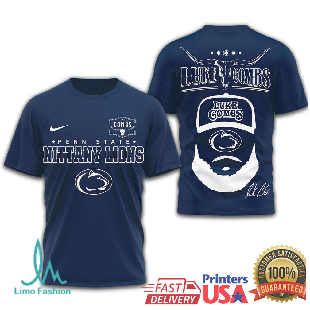 Luke Combs x Penn State Nittany Lions Graphic Performance T Shirt - Limotees LLC