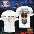 Luke Combs x Texas A&M Aggies Longhorn Skull Country Music T Shirt - Limotees LLC