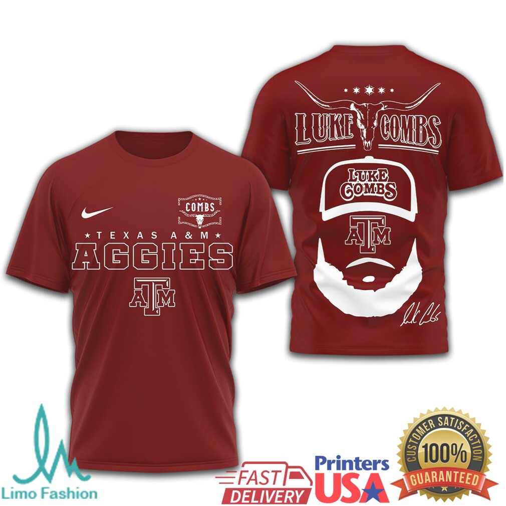 Luke Combs x Texas A&M Aggies Special Edition Country Fan T Shirt - Limotees LLC