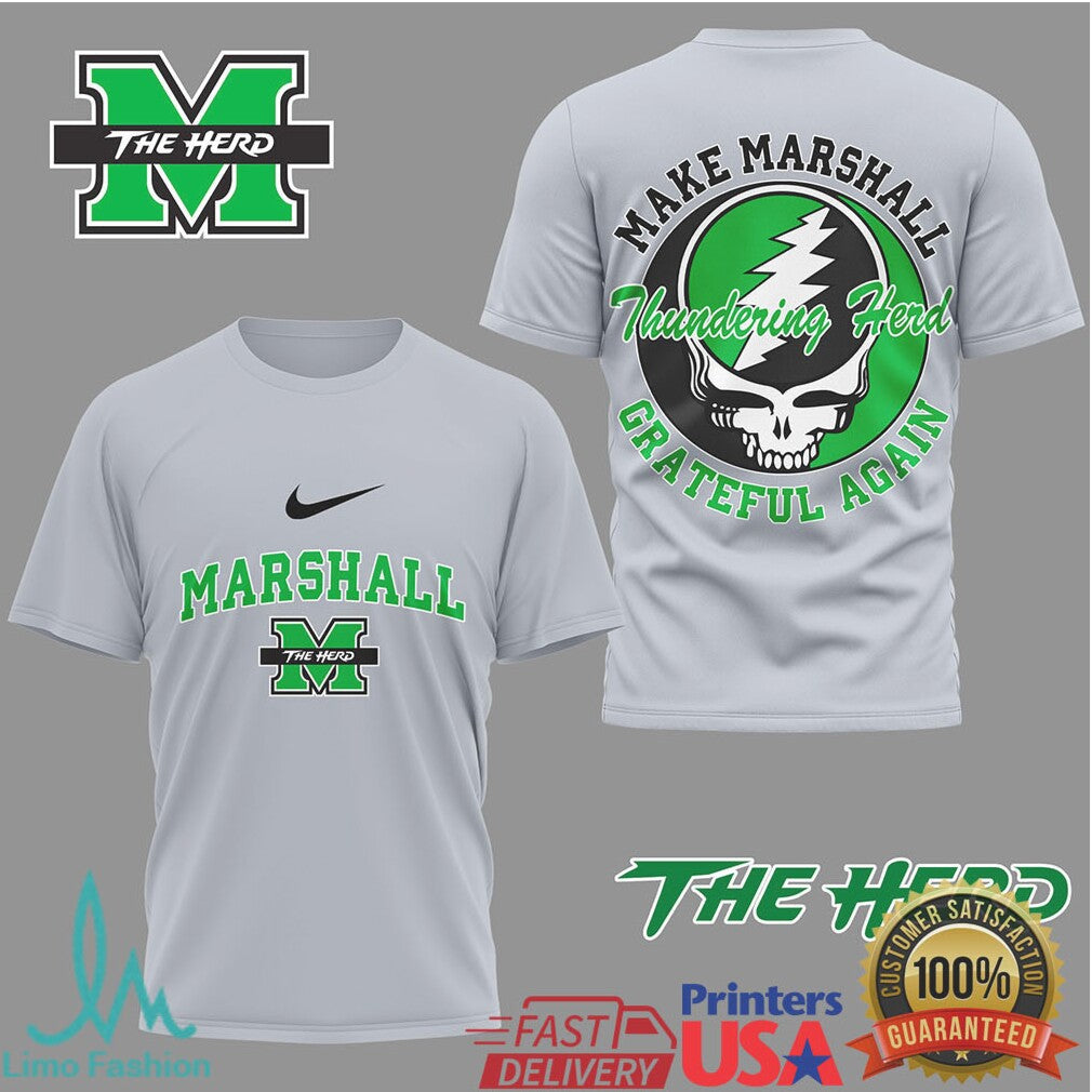 Marshall Thundering Herd Grateful Dead Steal Your Face Graphic Tee - Limotees LLC