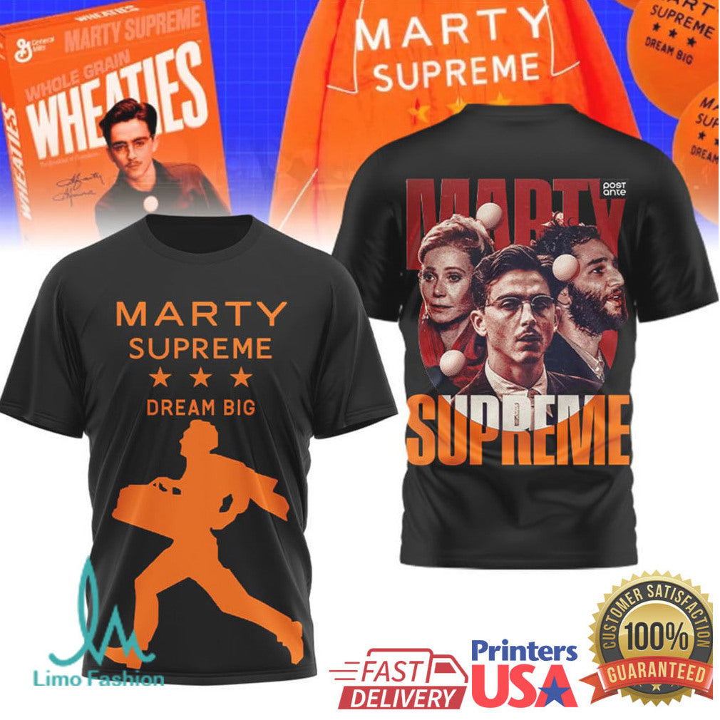 Marty Supreme Timothée Chalamet Movie Promo Graphic T Shirt - Limotees LLC