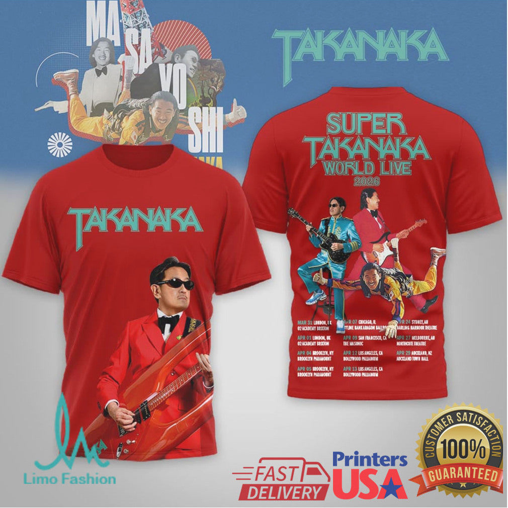Masayoshi Takanaka Super Takanaka World Live 2025 Tour Graphic T Shirt - Limotees LLC