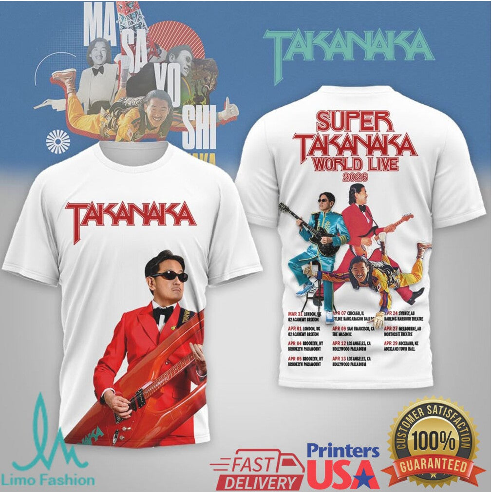 Masayoshi Takanaka Super Takanaka World Live 2025 Tour Graphic T Shirt - Limotees LLC