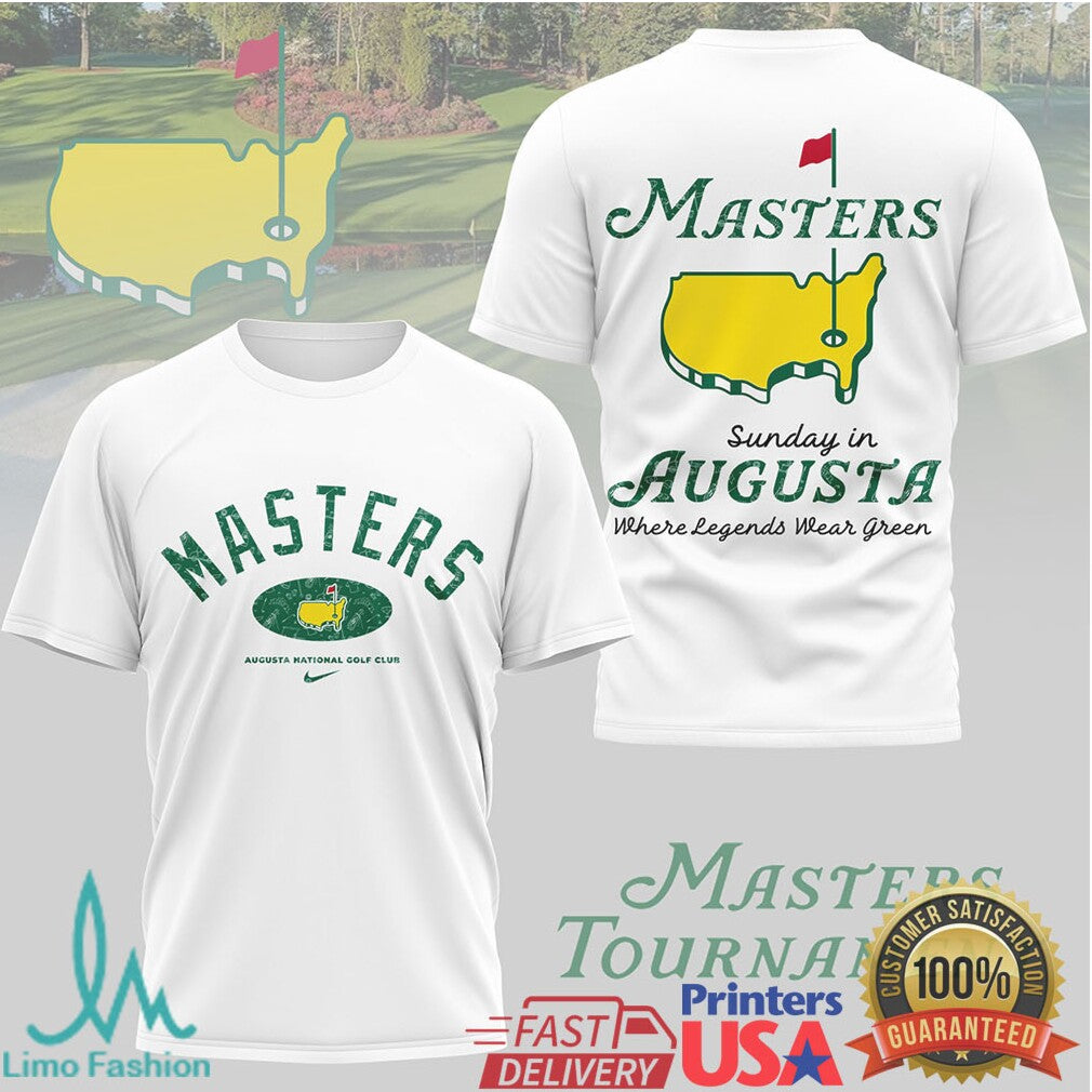 Masters Tournament Sunday in Augusta National Golf Club Vintage Graphic T Shirt - Limotees LLC