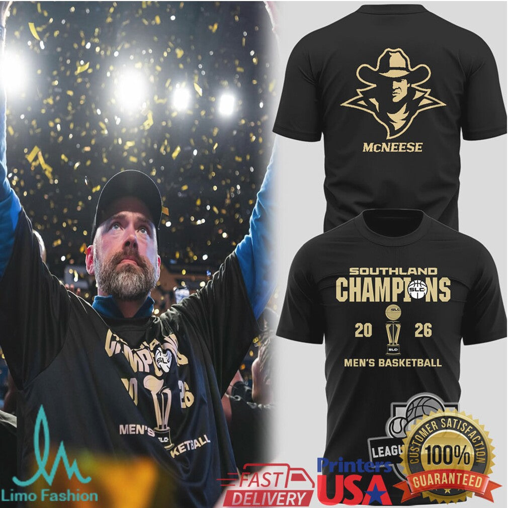 McNeese Cowboys Southland Conference Men's Basketball Champions 2026 T Shirt - Limotees LLC