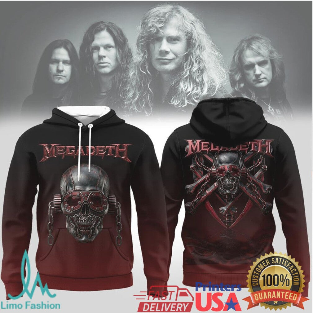 Megadeth Skull Logo Metal Band Graphic T Shirt - Limotees LLC