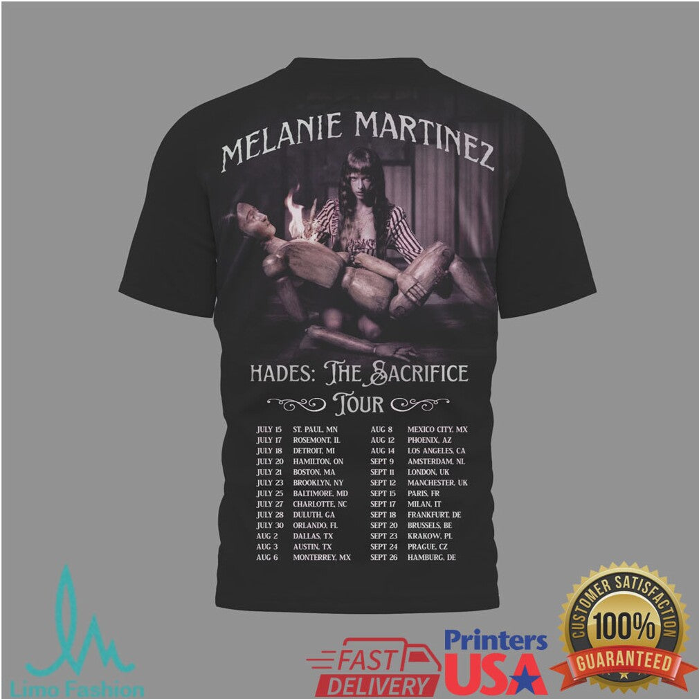 Melanie Martinez Hades The Sacrifice Tour 2026 Official Concert Merch T Shirt - Limotees LLC