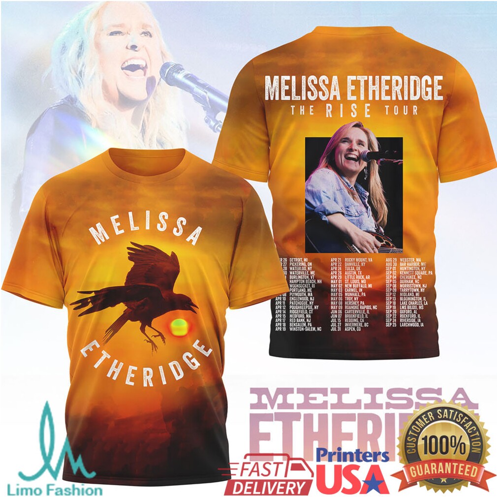 Melissa Etheridge The Rise Tour 2026 Concert Schedule Two Sided T Shirt