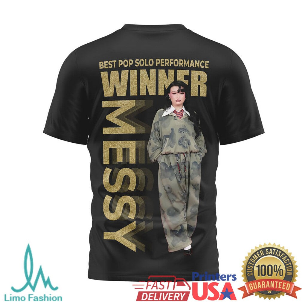 Messy Grammy 2026 Best Pop Solo Performance Winner T Shirt - Limotees LLC