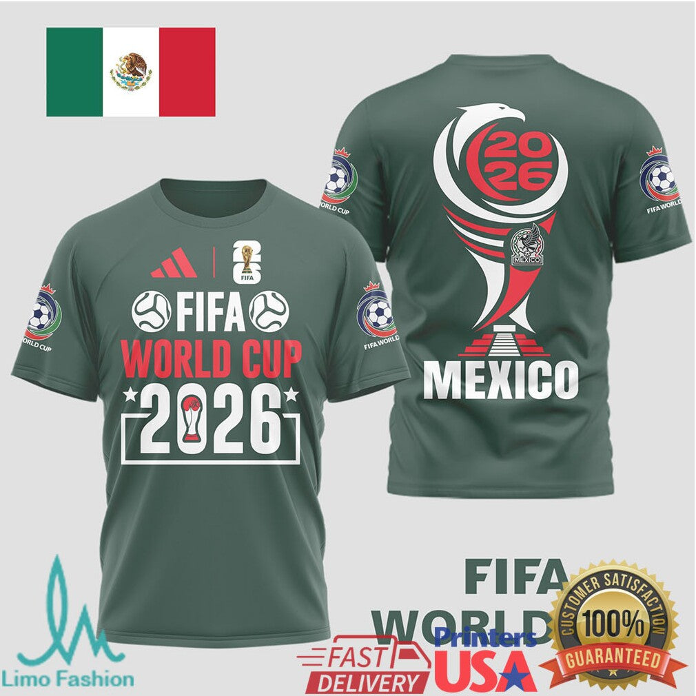 Mexico 2026 World Cup Soccer Graphic T Shirt Commemorative Eagle Design - Limotees LLC