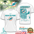 Miami Dolphins Arborist Tree Service American Flag T Shirt - Limotees LLC