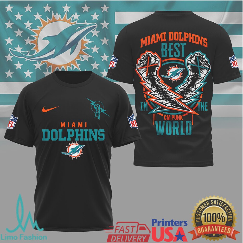 Miami Dolphins CM Punk Best In The World Sportswear T Shirt - Limotees LLC