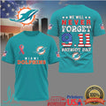 Miami Dolphins & Cleveland Browns 9.11 Patriot Day We Will Never Forget Memorial T Shirt - Limotees LLC