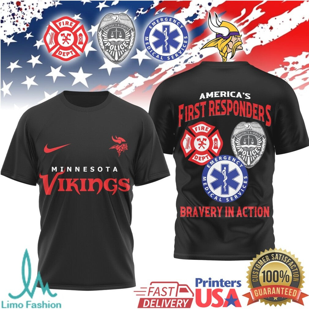 Miami Dolphins First Responders Fire Police EMS Tribute T Shirt - Limotees LLC