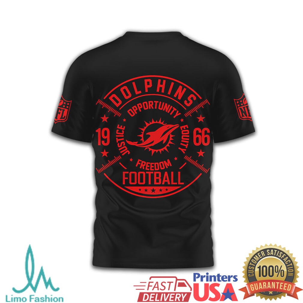 Miami Dolphins Freedom Football Justice Opportunity Equity T Shirt - Limotees LLC