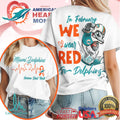 Miami Dolphins Heart Health Awareness T Shirt February We Wear Red