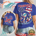Miami Dolphins Mickey Mouse America's 250th Anniversary Celebration T Shirt - Limotees LLC