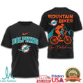 Miami Dolphins Mountain Biker T Shirt Dolphins Cycling Fan Gear - Limotees LLC
