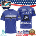 Miami Dolphins National Law Enforcement Tribute T Shirt Police Appreciation Day Honor T Shirt - Limotees LLC