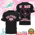 Miami Dolphins Nurse Tackle Breast Cancer Awareness T Shirt - Limotees LLC