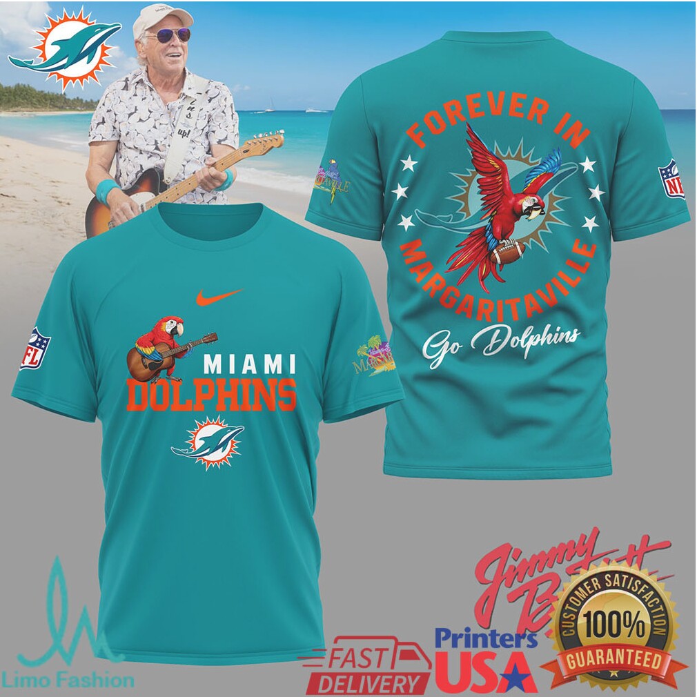 Miami Dolphins Official NFL Forever in Margaritaville 3D Shirt - Limotees LLC