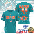 Miami Dolphins Official NFL Happy Hanukkah 3D Shirt - Limotees LLC