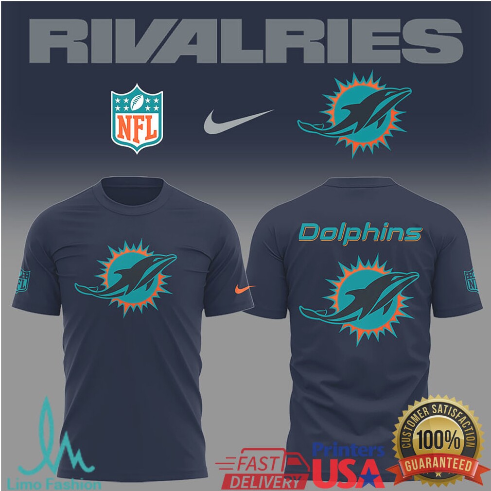 Miami Dolphins Rivalries NFL Graphic Tees Black, White, Navy - Limotees LLC