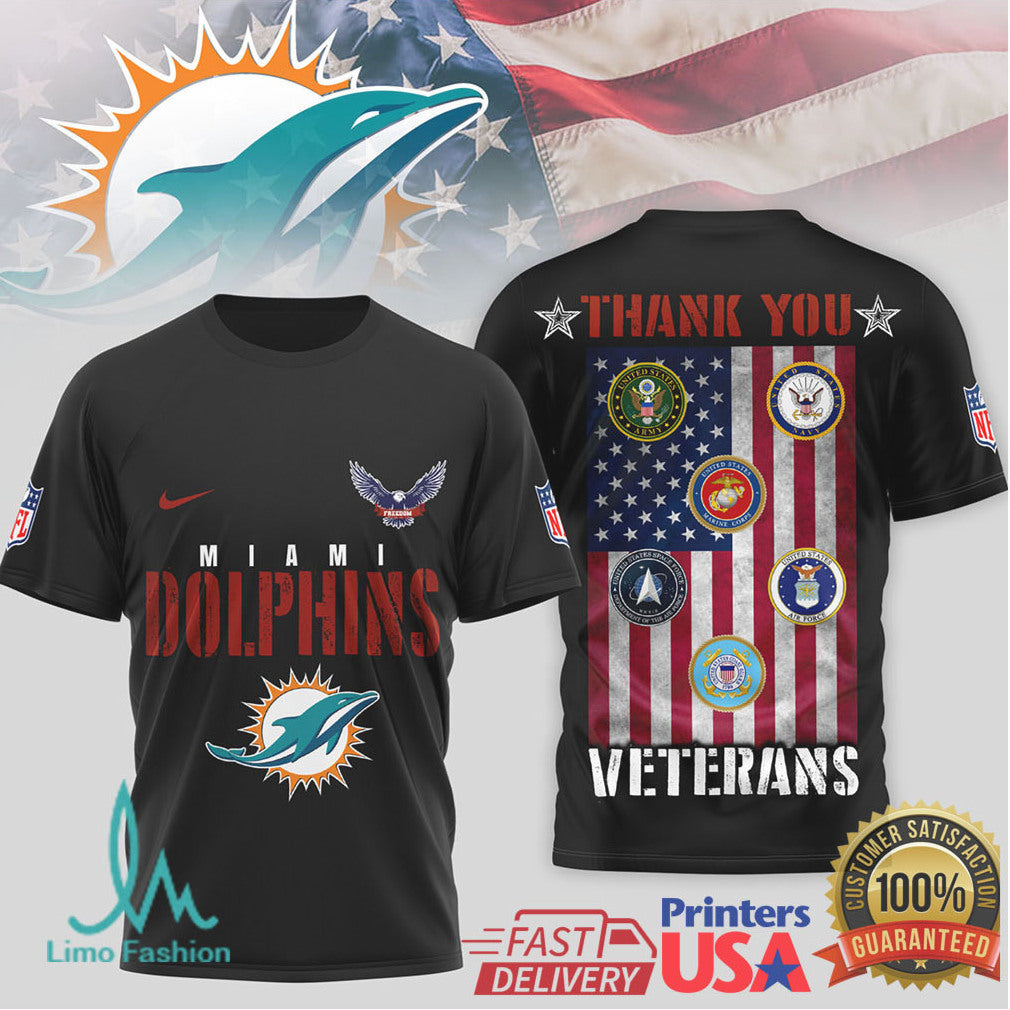 Miami Dolphins Salute to Service Veterans Military Pride Shirt - Limotees LLC