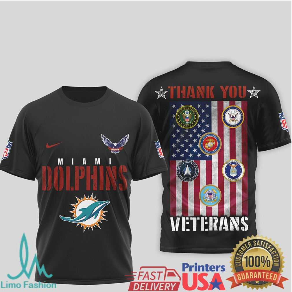 Miami Dolphins Salute to Service Veterans Military Pride Shirt - Limotees LLC