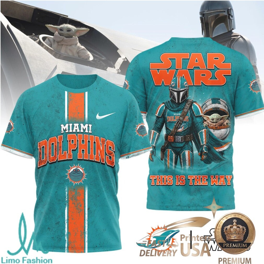 Miami Dolphins Star Wars The Mandalorian This Is The Way T Shirt - Limotees LLC