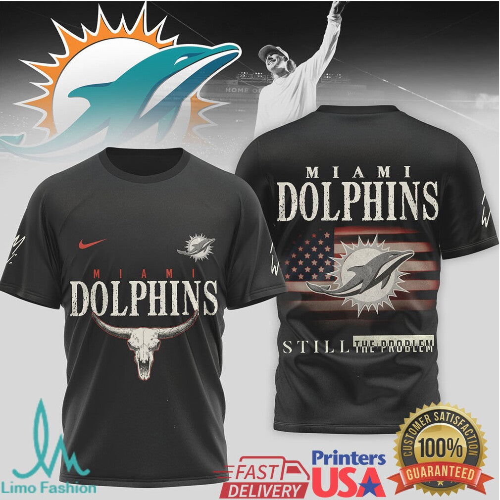 Miami Dolphins “Still The Problem” Western Skull Vintage T Shirt - Limotees LLC