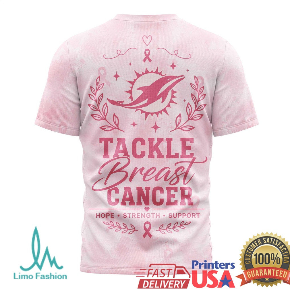 Miami Dolphins Tackle Breast Cancer Awareness Pink T Shirt - Limotees LLC